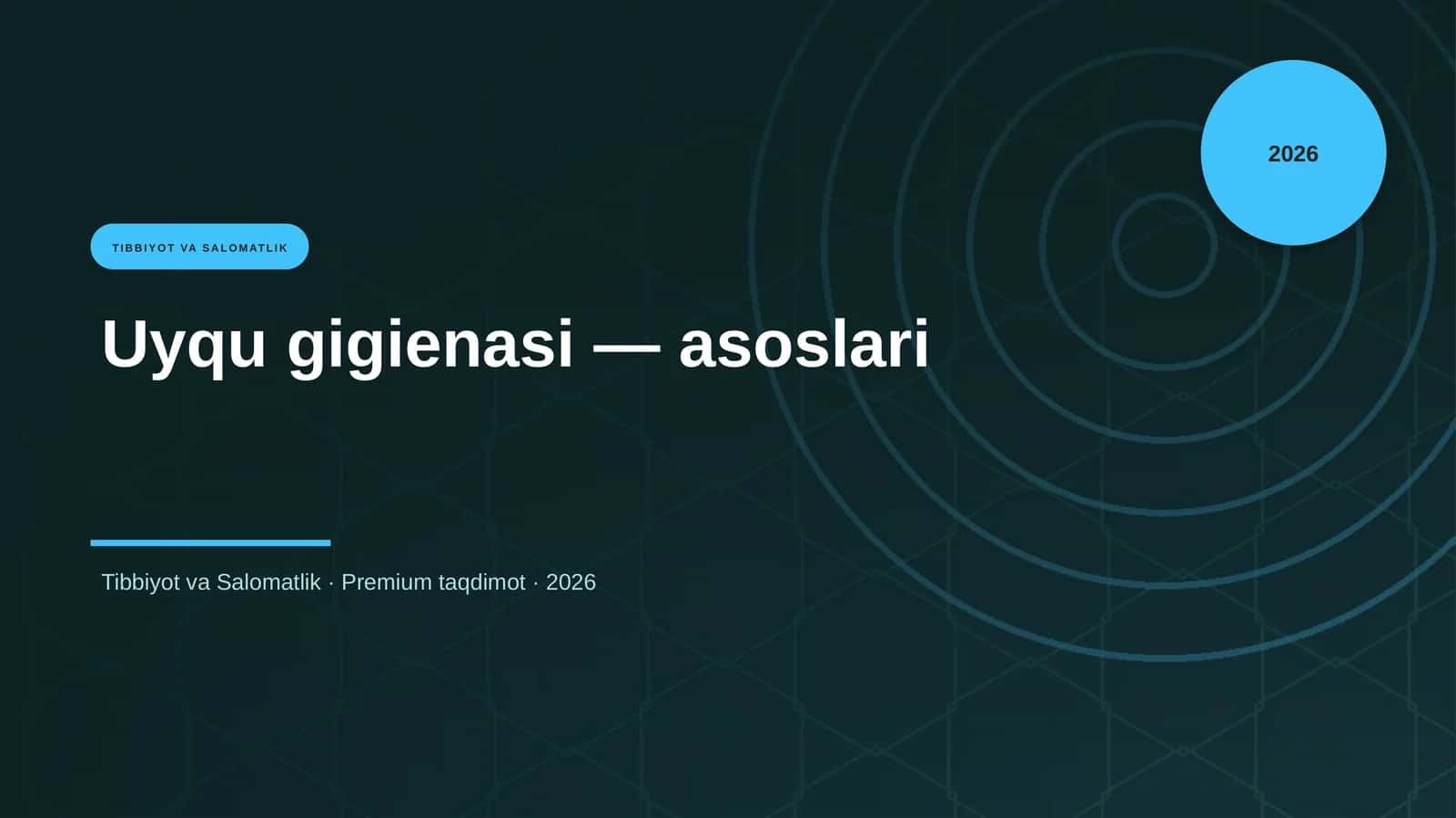 Uyqu gigienasi — asoslari