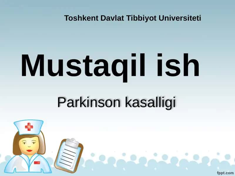 Parkinsonizim kasalligi.
