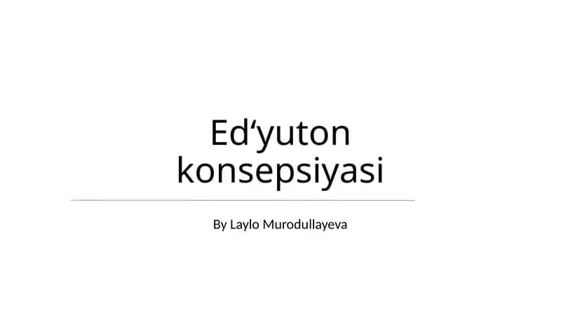 Ed‘yuton konsepsiyasi