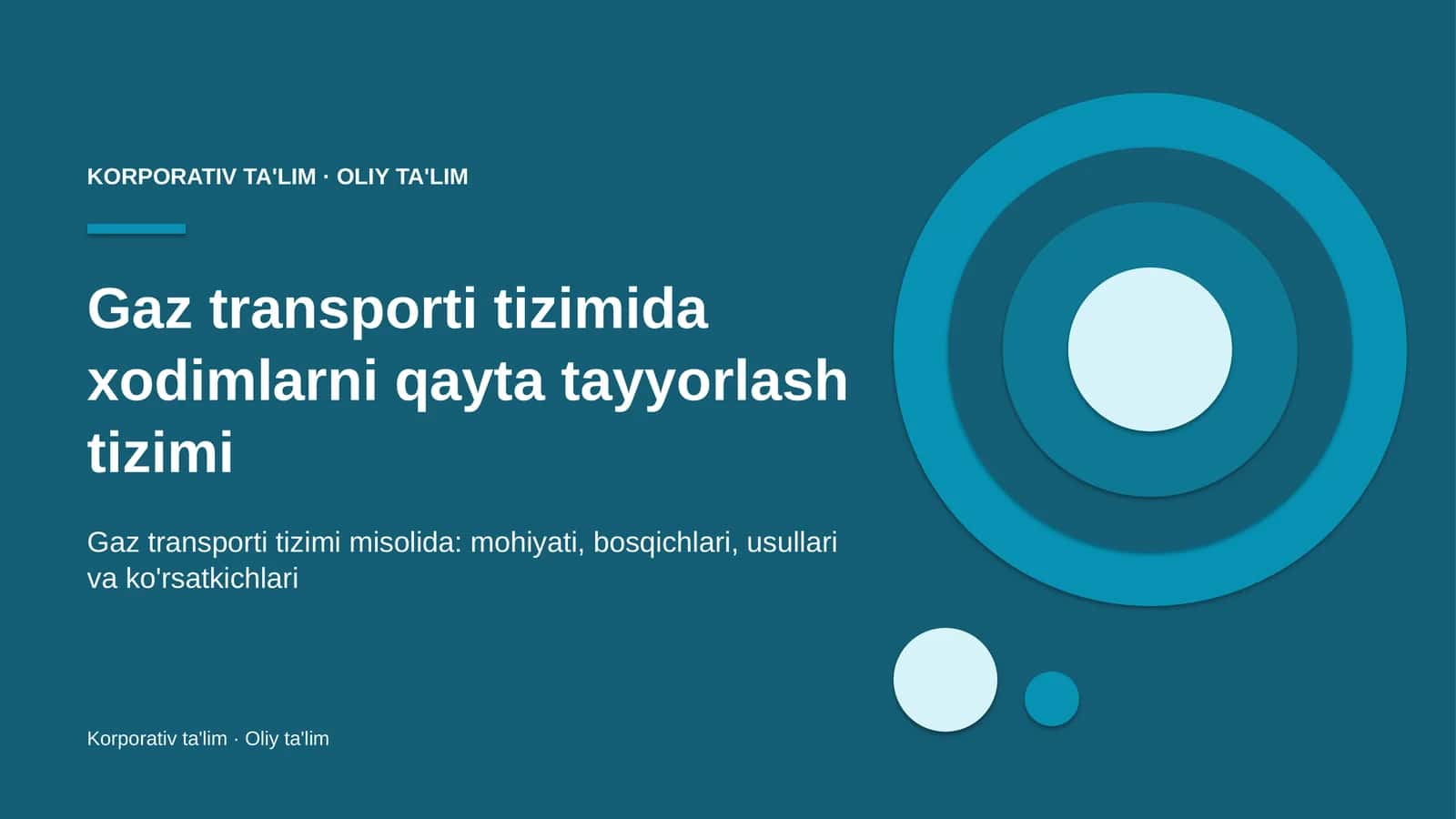 Gaz transporti tizimida xodimlarni qayta tayyorlash tizimi