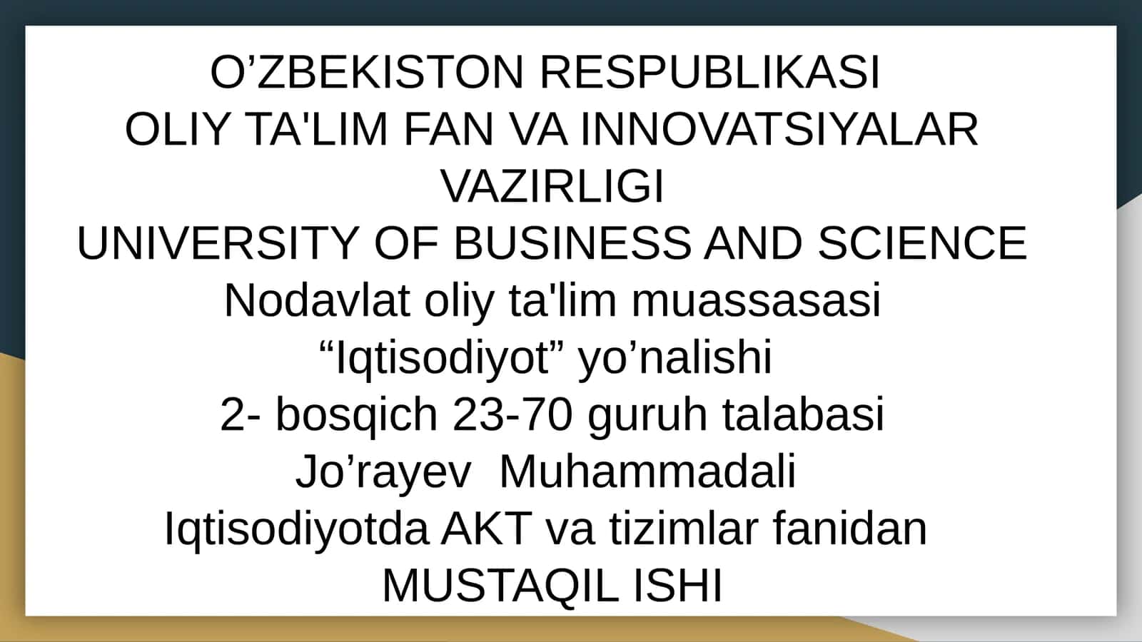Iqtisodiyotda raqamli texnologiyalardan foydalanishning rollari