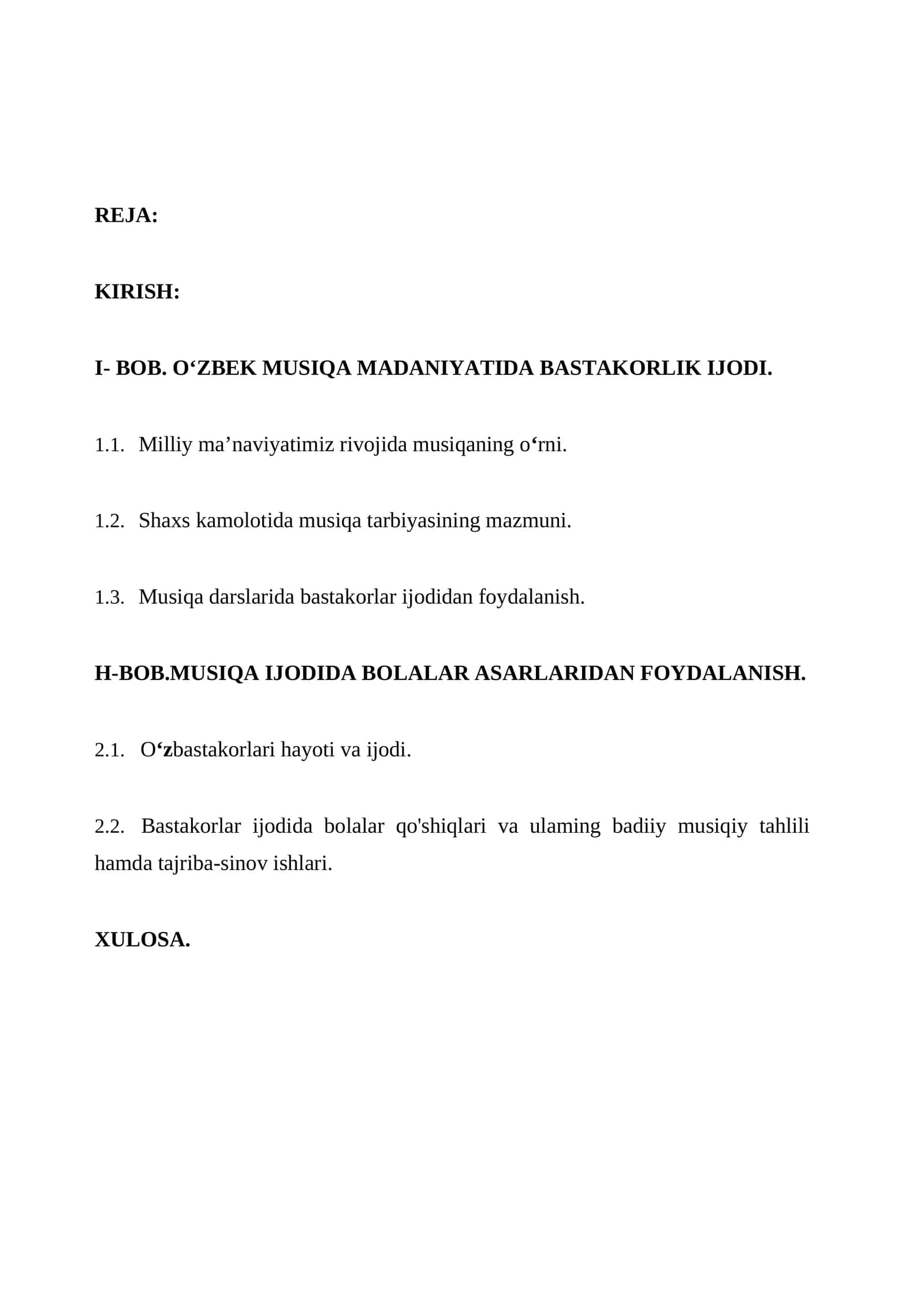 O‘zbek musiqa madaniyatida bastakorlik ijodi