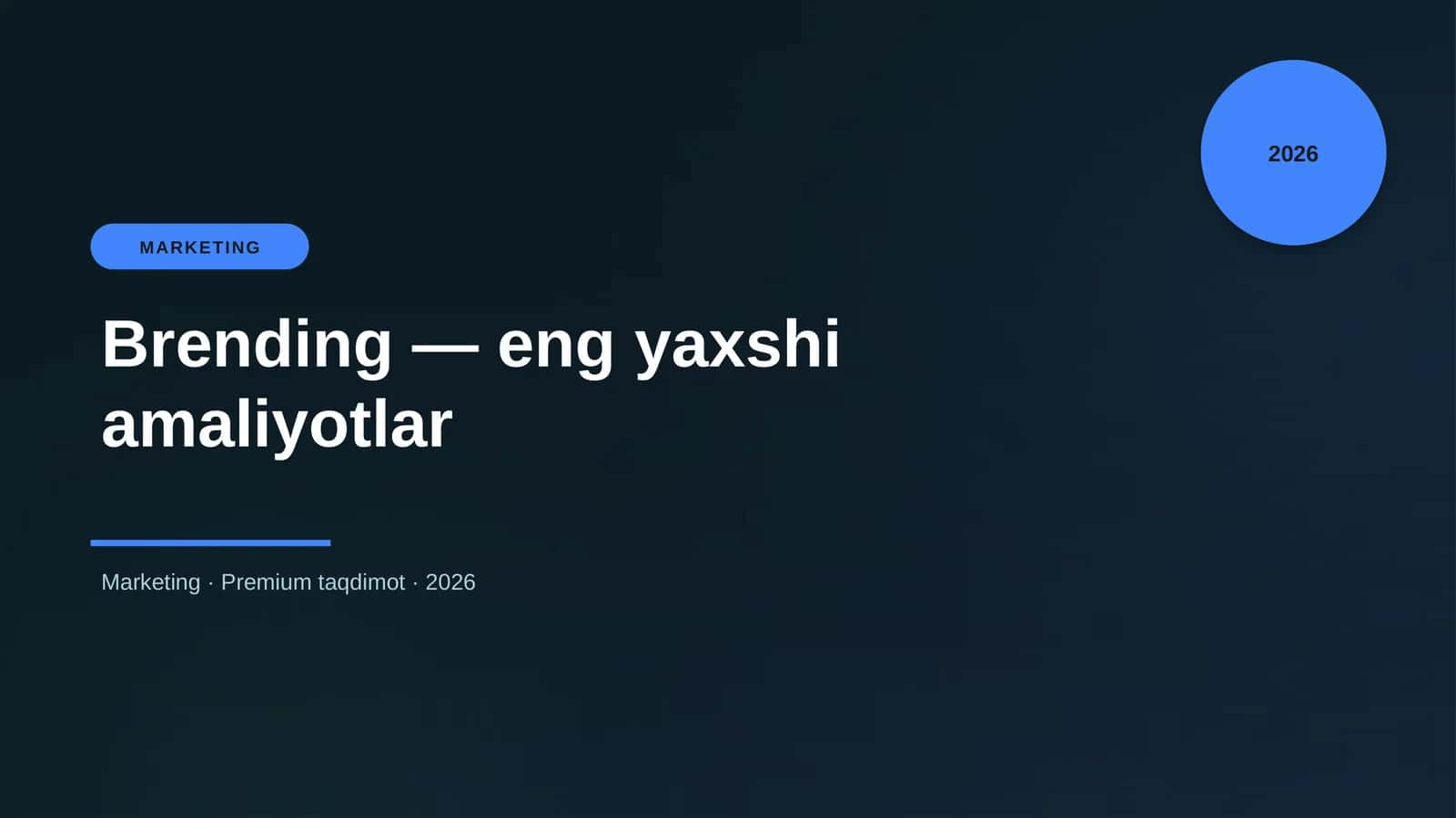 Brending — eng yaxshi amaliyotlar
