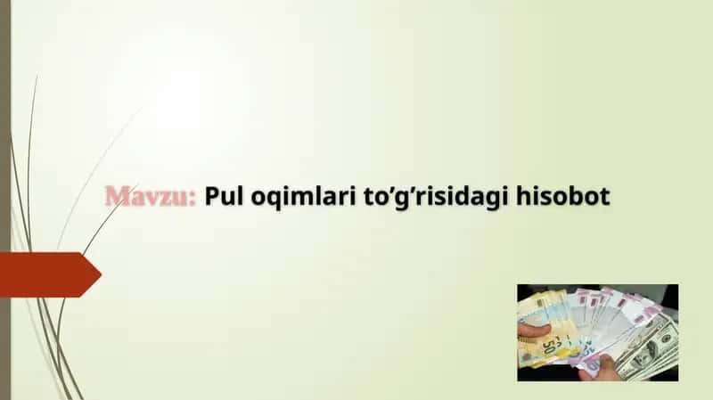 Puloqimlarito’g’risidagihisobot