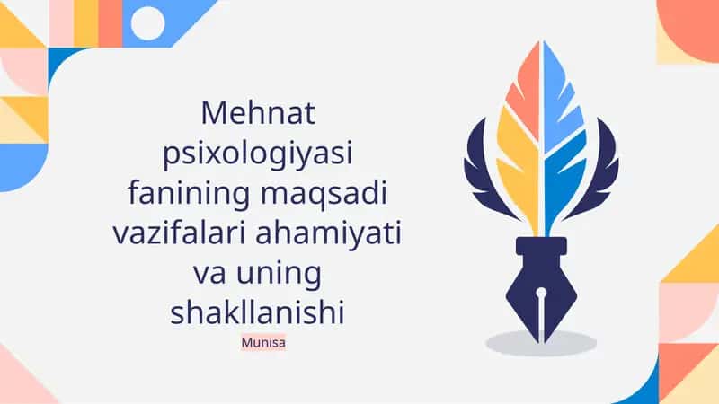 Mehnat psixologiyasi