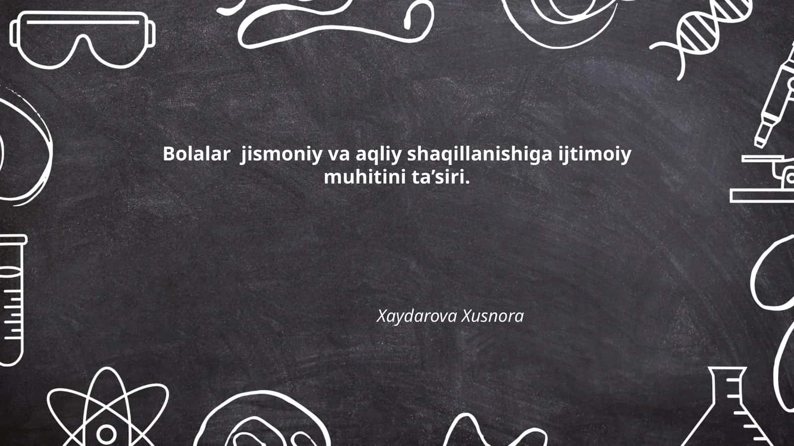 Ijtimoiy muhitning bolalar ruhiyatiga ta'siri