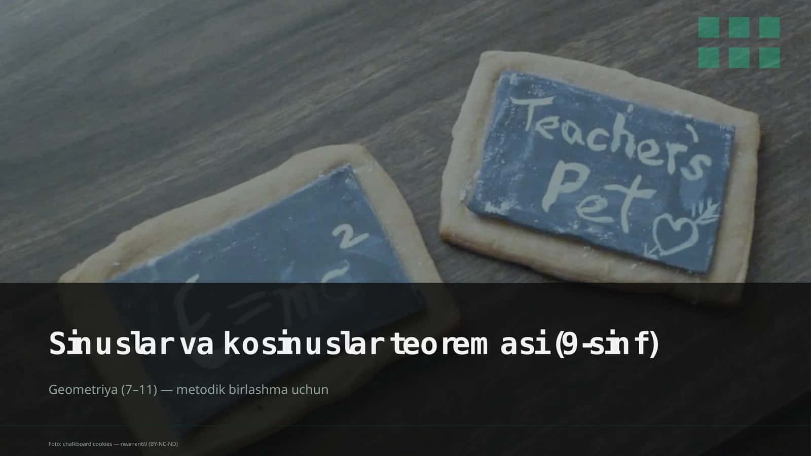 Sinuslar va kosinuslar teoremasi (9-sinf)