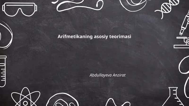 Arifmetikaning asosiy teorimasi