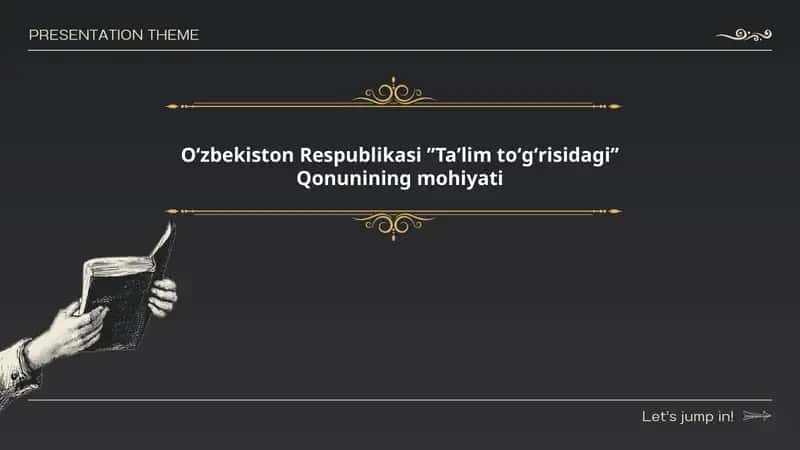 Oʻzbekiston Respublikasi ʼʼTaʼlim toʻgʻrisidagiʼʼ Qonunining mohiyati