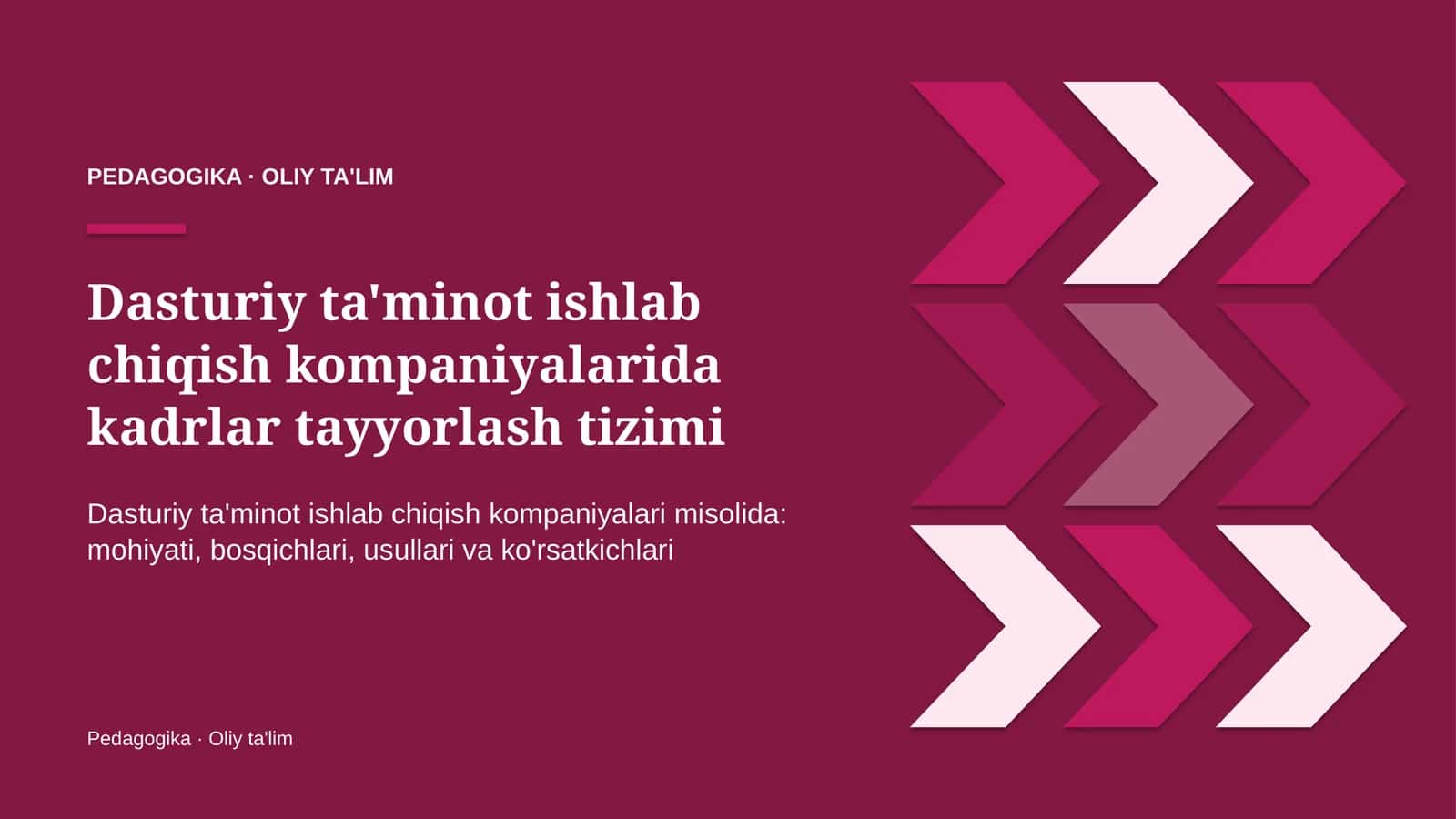 dasturiy ta'minot ishlab chiqish kompaniyalarida kadrlar tayyorlash tizimi 1221