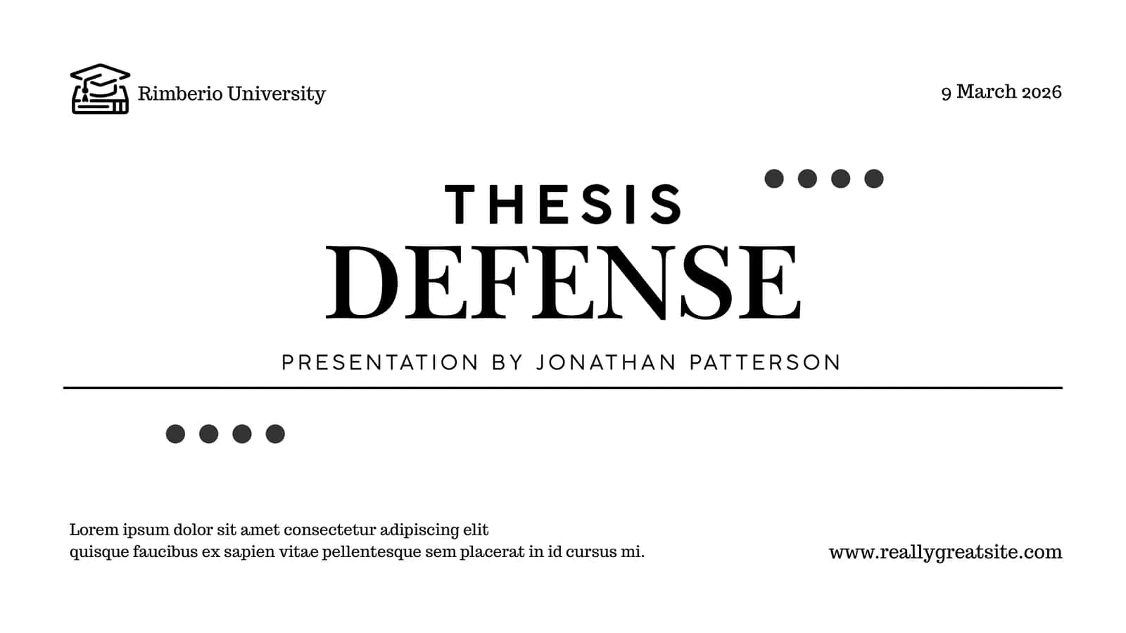 THESIS DEFENSE