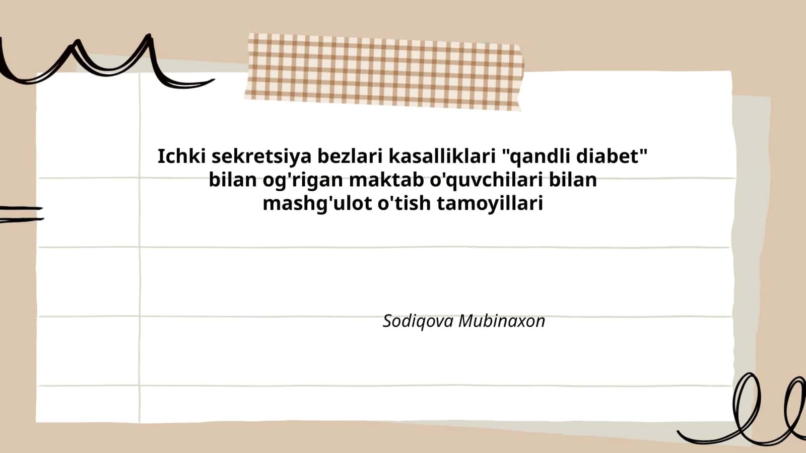 Qandli diabet va ichki sekretsiya bezlari kasalliklari