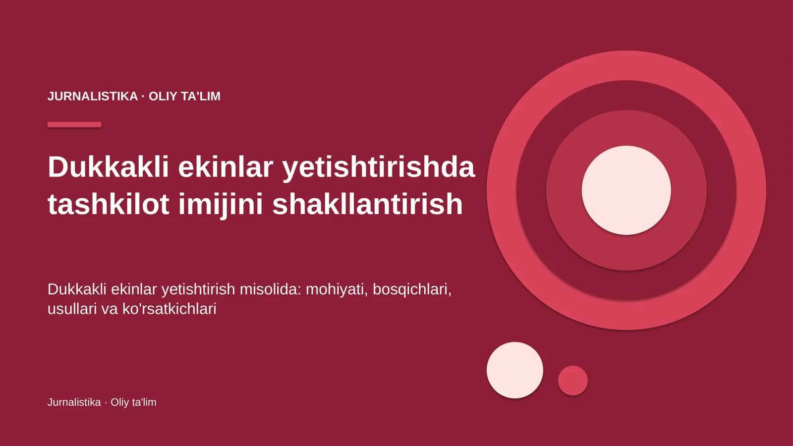 Dukkakli ekinlar yetishtirishda tashkilot imijini shakllantirish