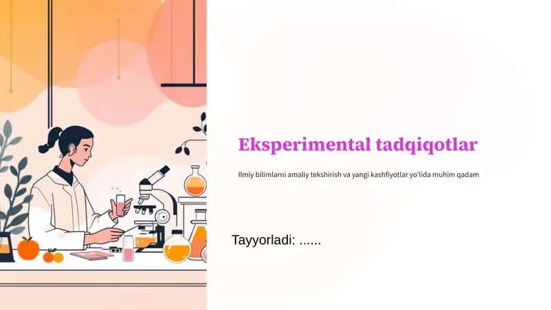 Eksperimental tadqiqotlar
