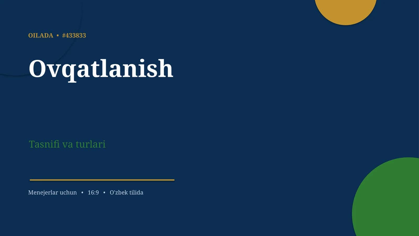 Ovqatlanish