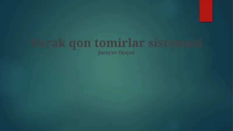 Yurak-qon tomirlar sistemasi