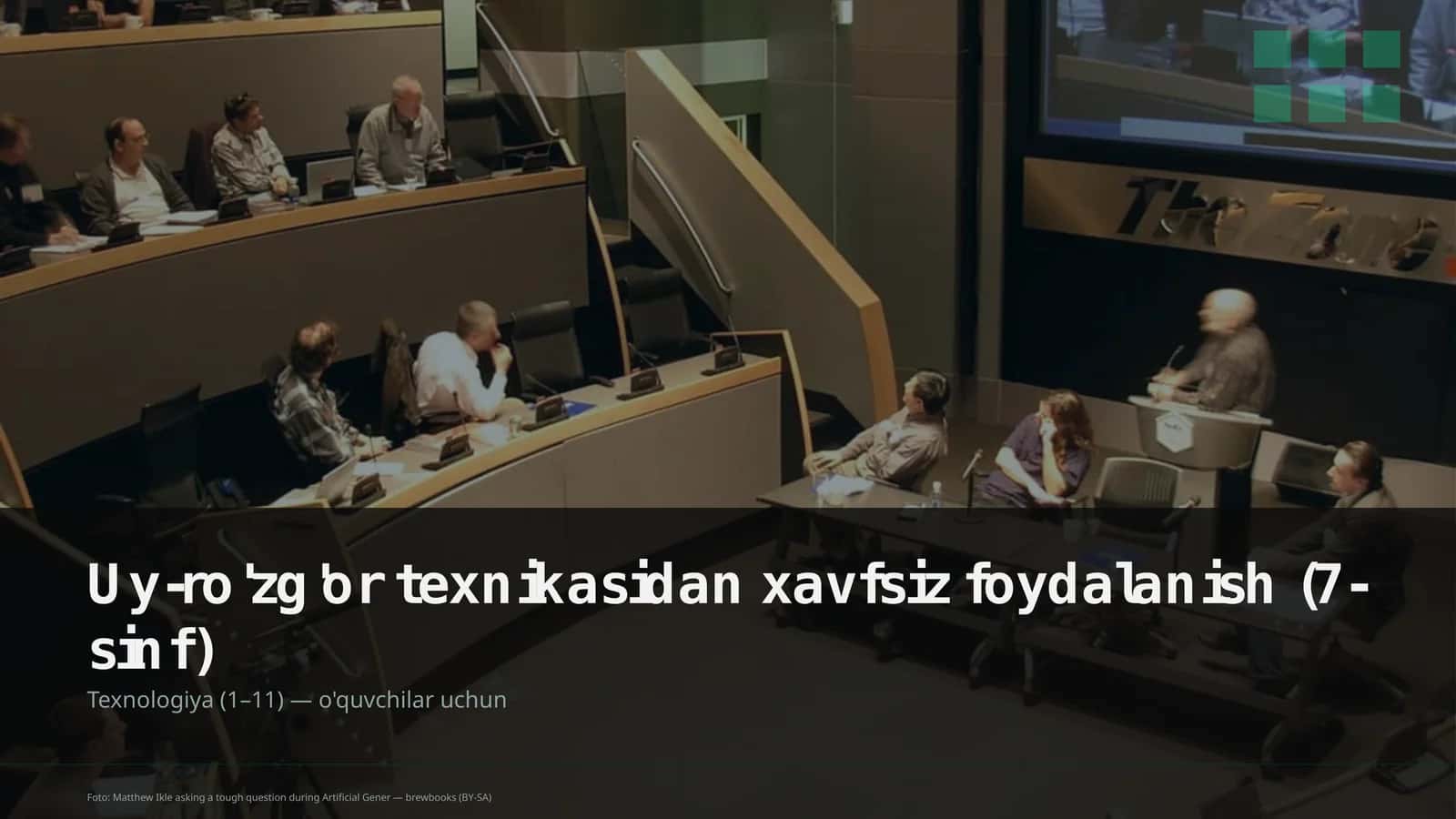 Uy-ro'zg'or texnikasidan xavfsiz foydalanish (7-sinf)