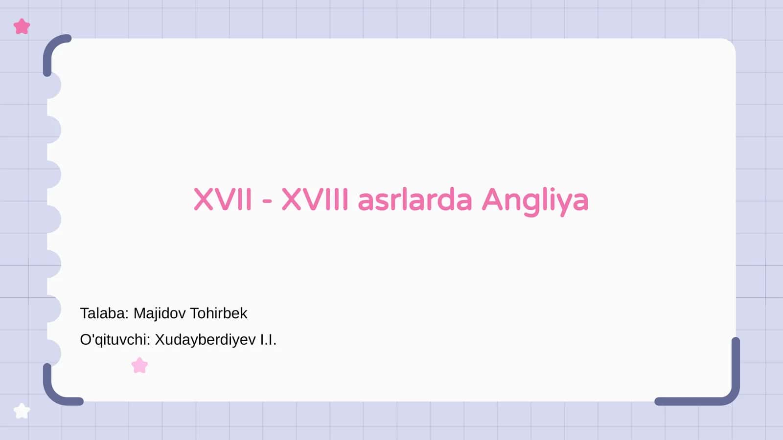 XVII - XVIII asrlarda Angliya
