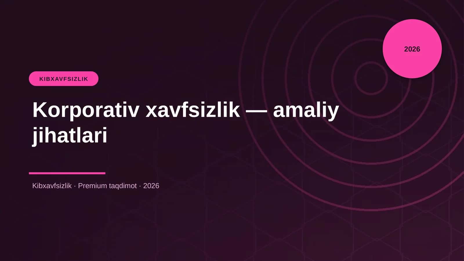 Korporativ xavfsizlik — amaliy jihatlari