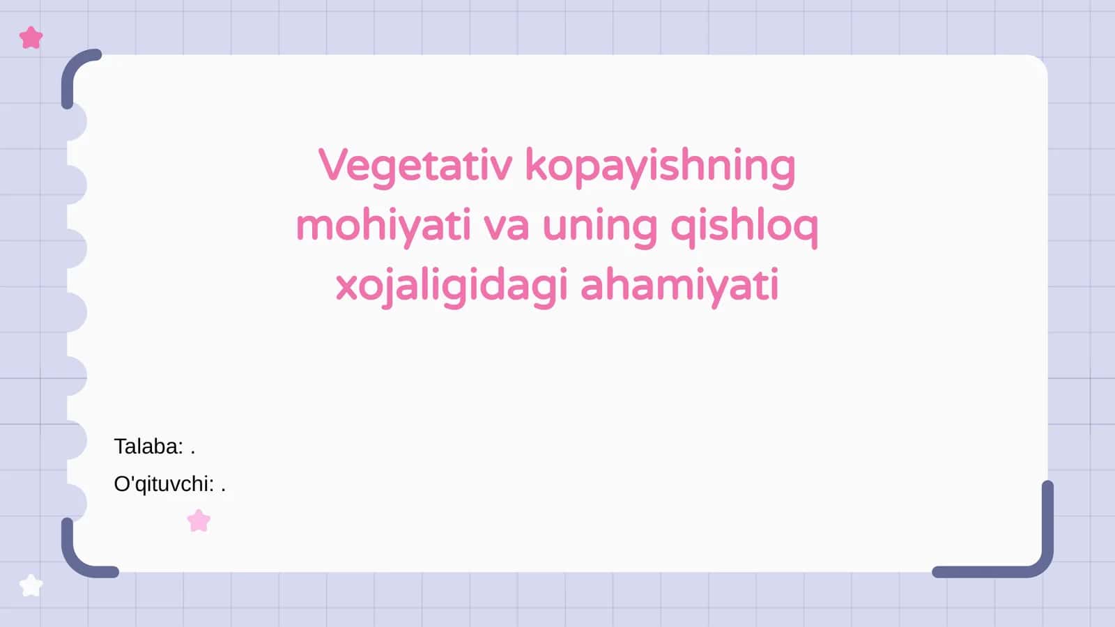 Vegetativ kopayishning mohiyati va uning qishloq xojaligidagi ahamiyati