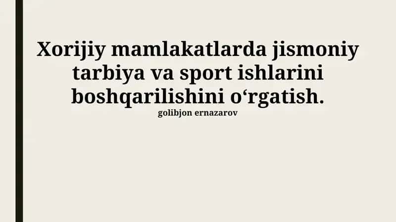 Jismoniy tarbiya va sportning tarixi