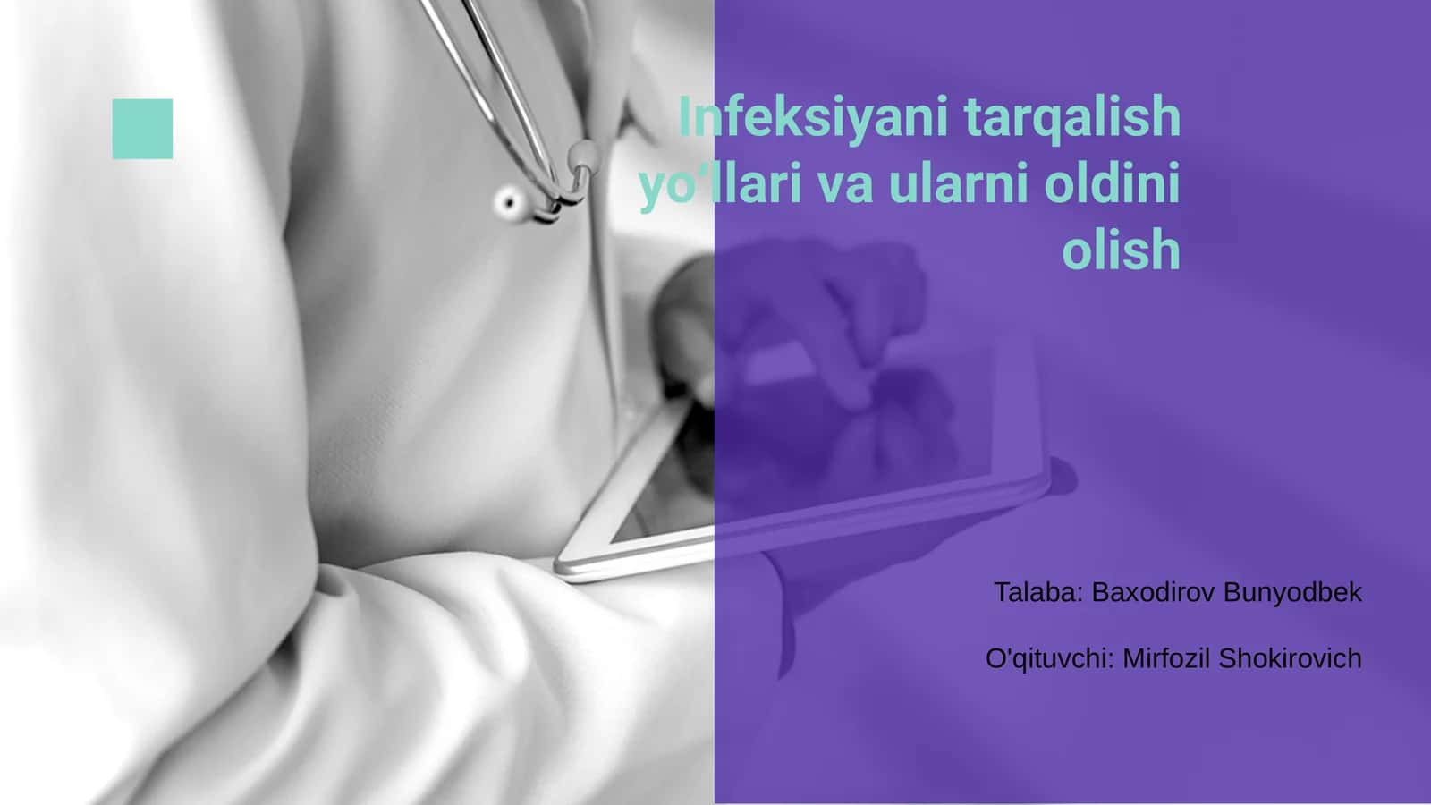 Infeksiyani tarqalish yoʻllari va ularni oldini olish