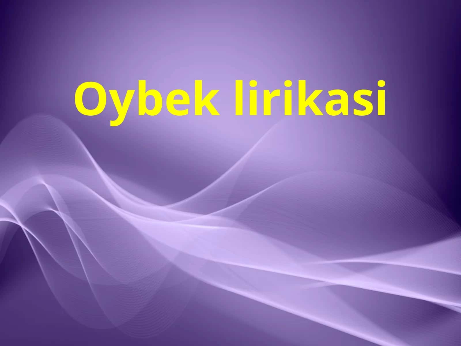 Oybek lirikasi