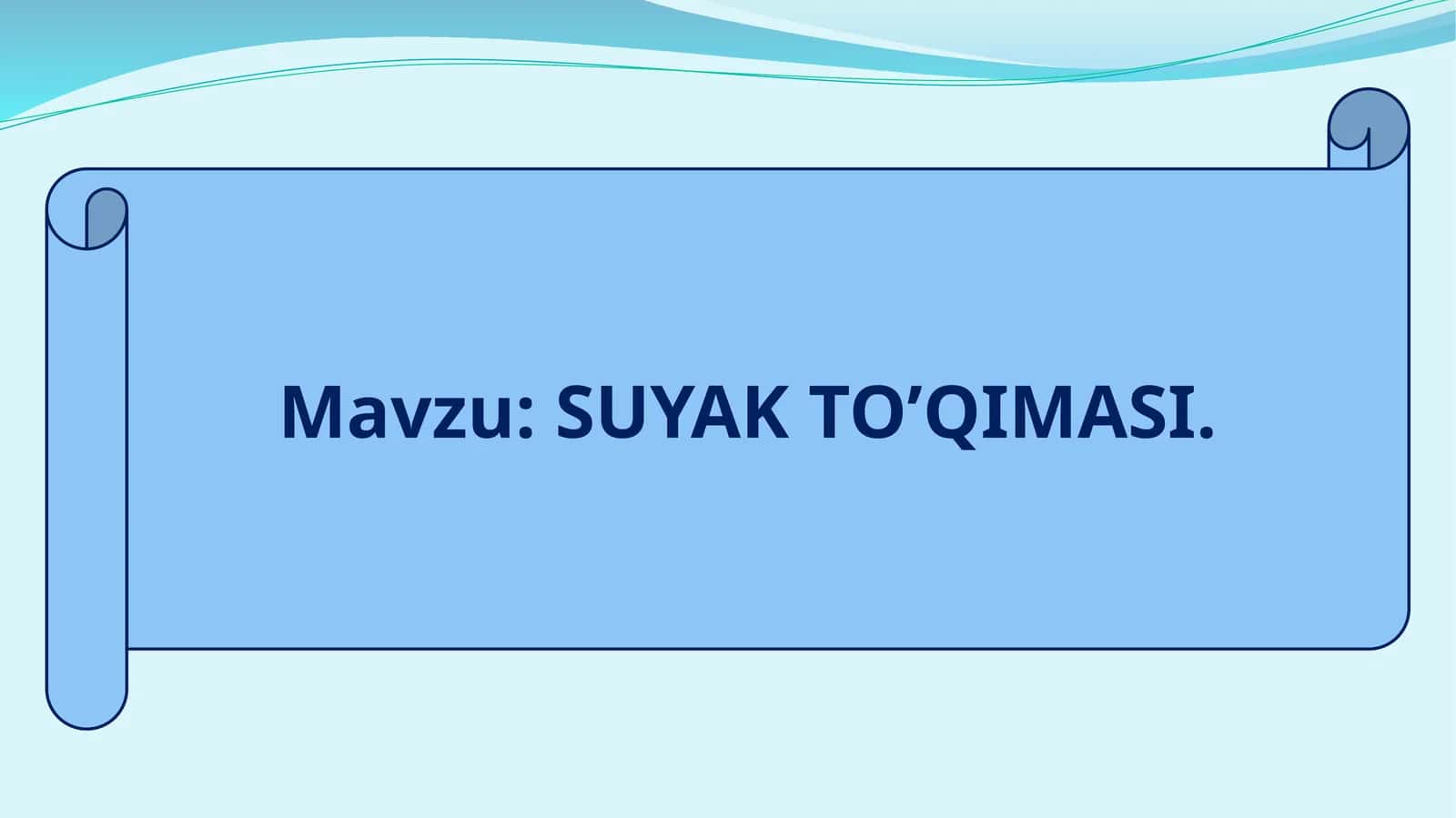 SUYAK TO’QIMASI