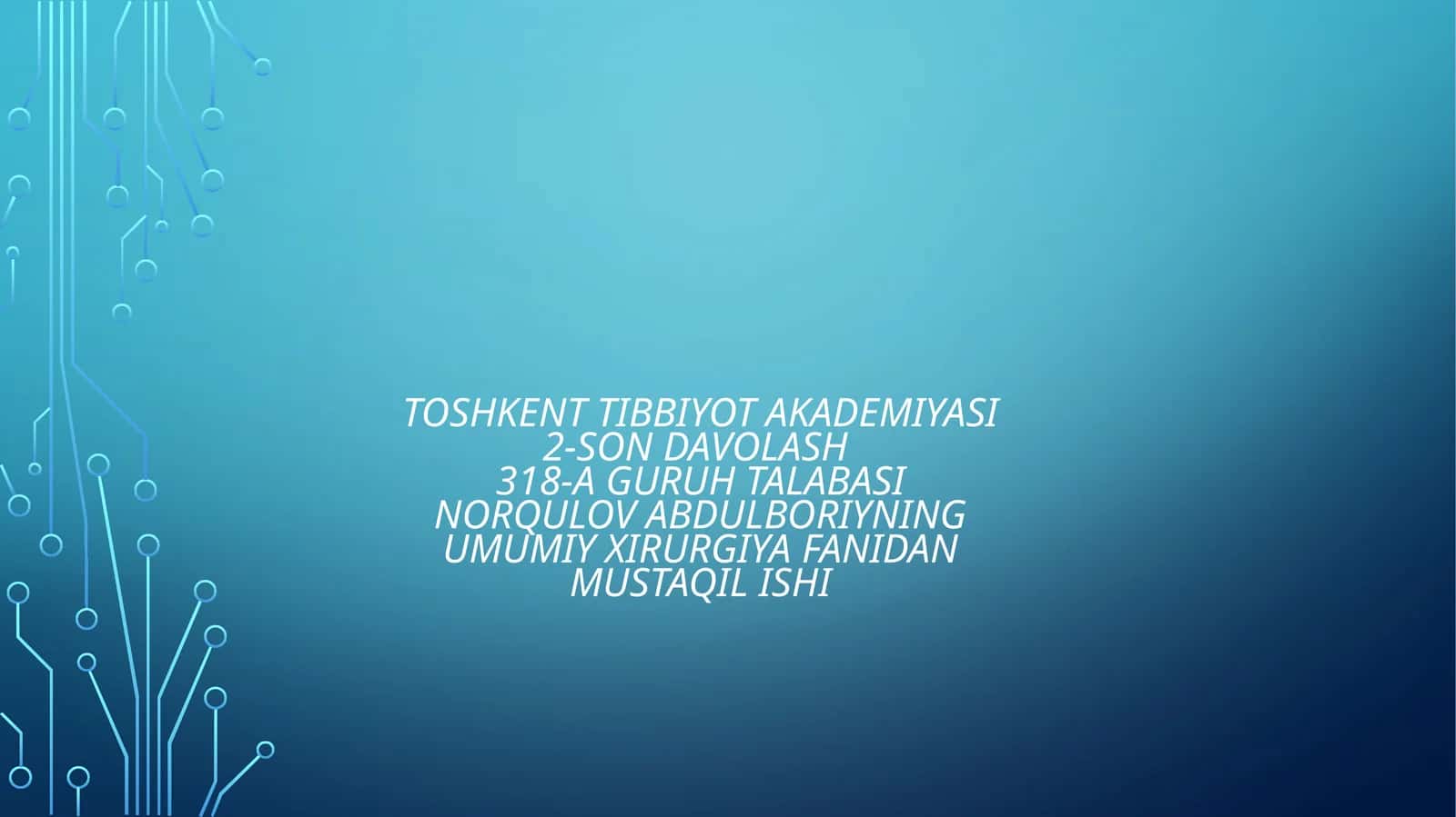 Qon va qono'rninibosuvchi suyuqliklar