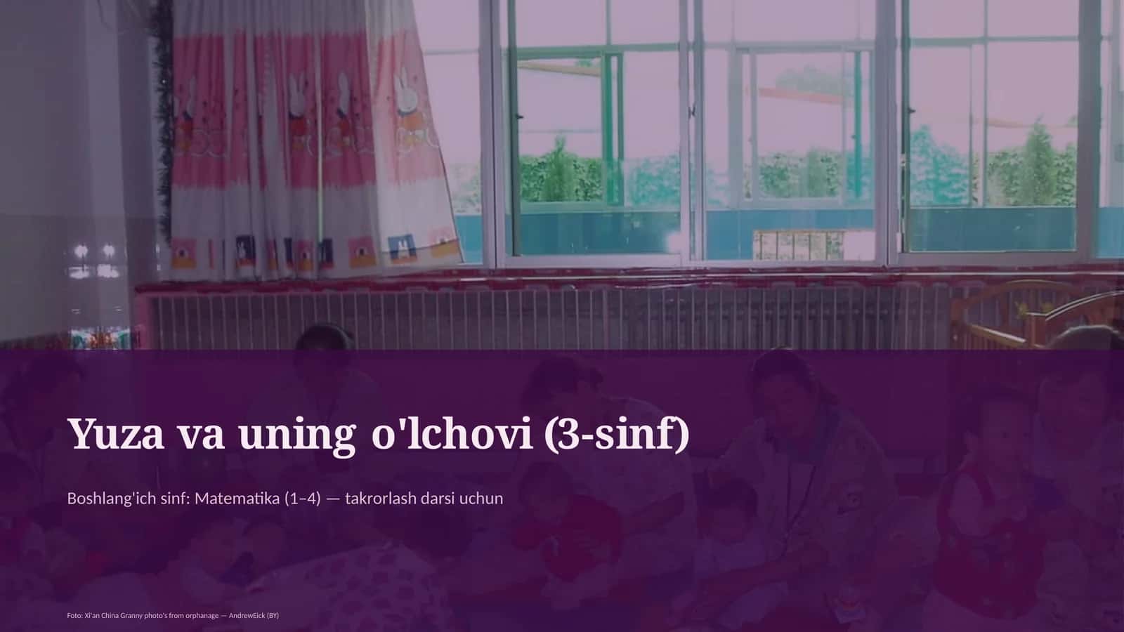 Yuza va uning o'lchovi (3-sinf)