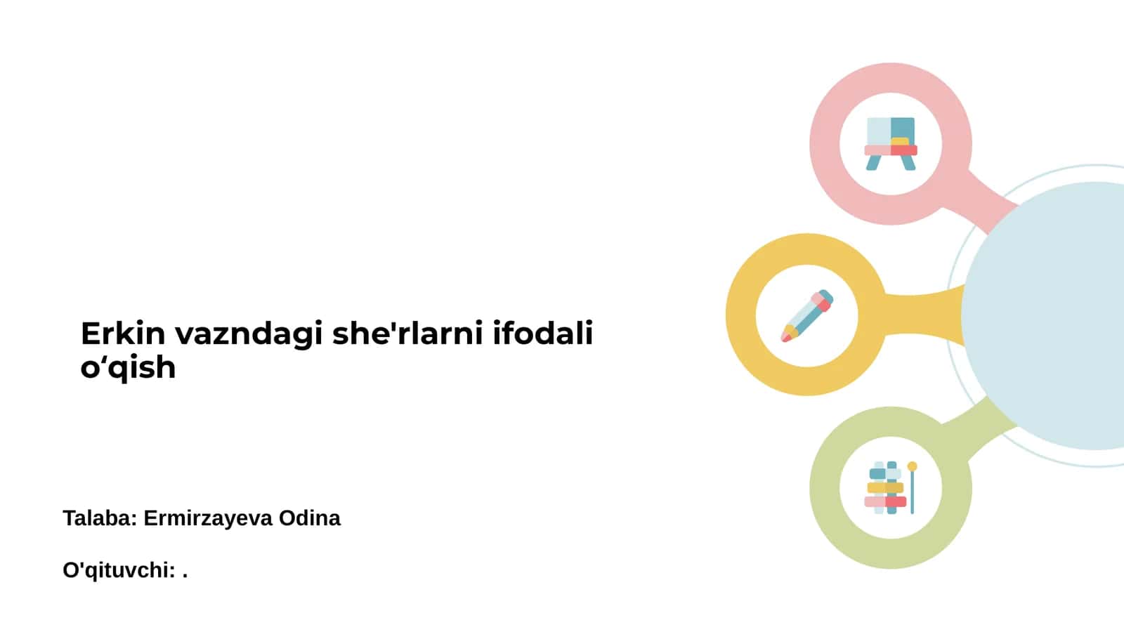 Erkin vazndagi she'rlarni ifodali oʻqish