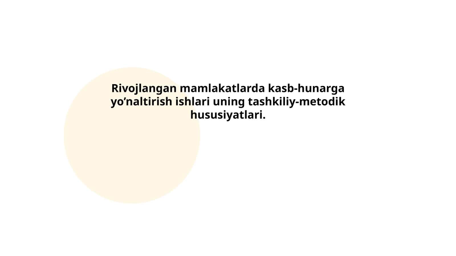 Kasb-hunarga yo‘naltirishning maqsadi va vazifalari