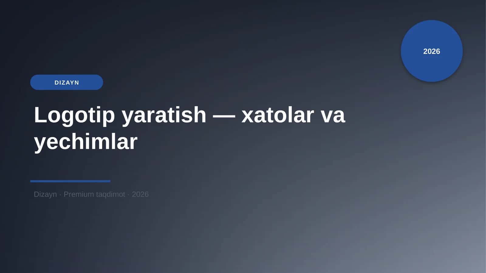Logotip yaratish — xatolar va yechimlar