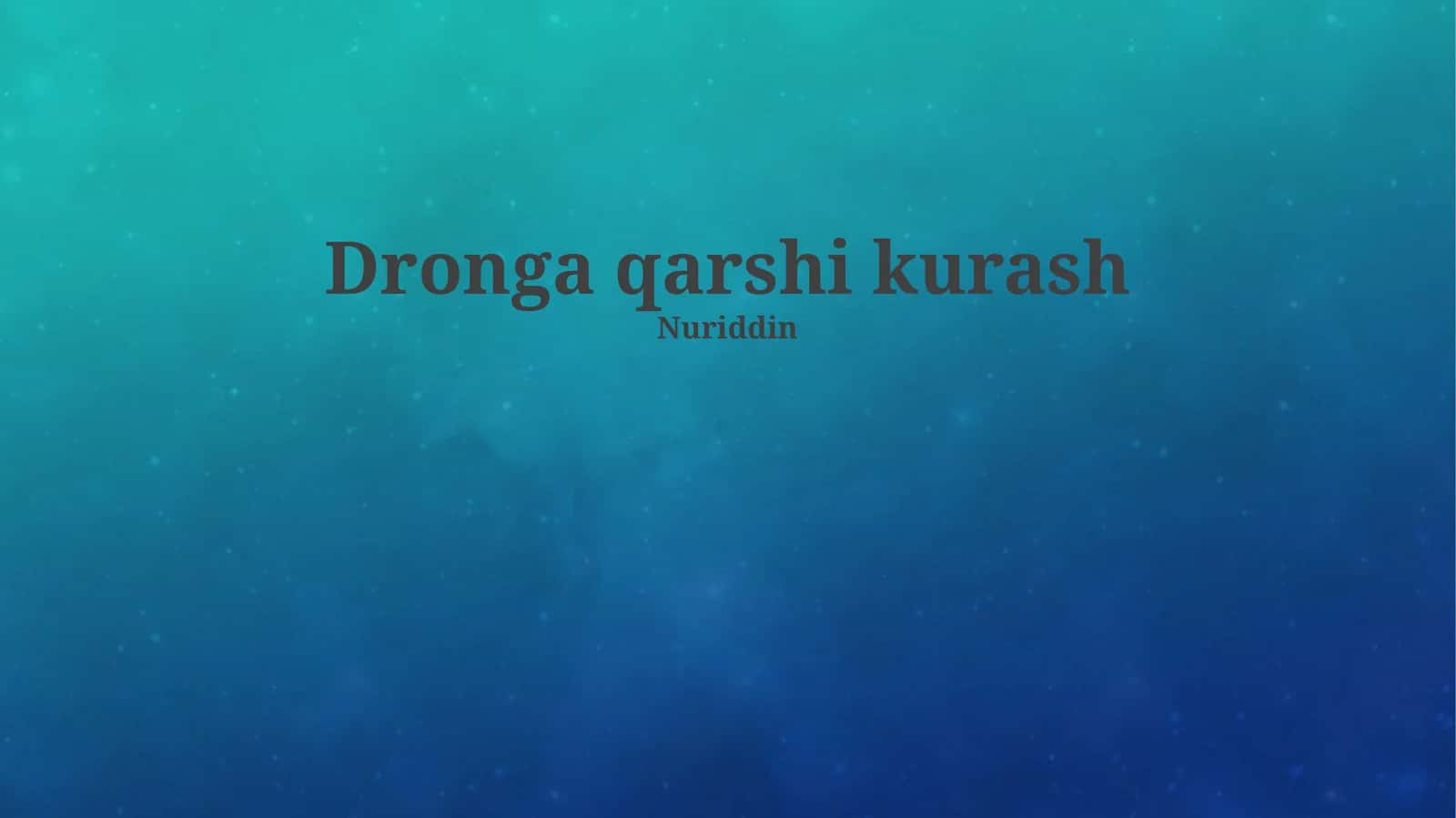 Dronga qarshi kurash