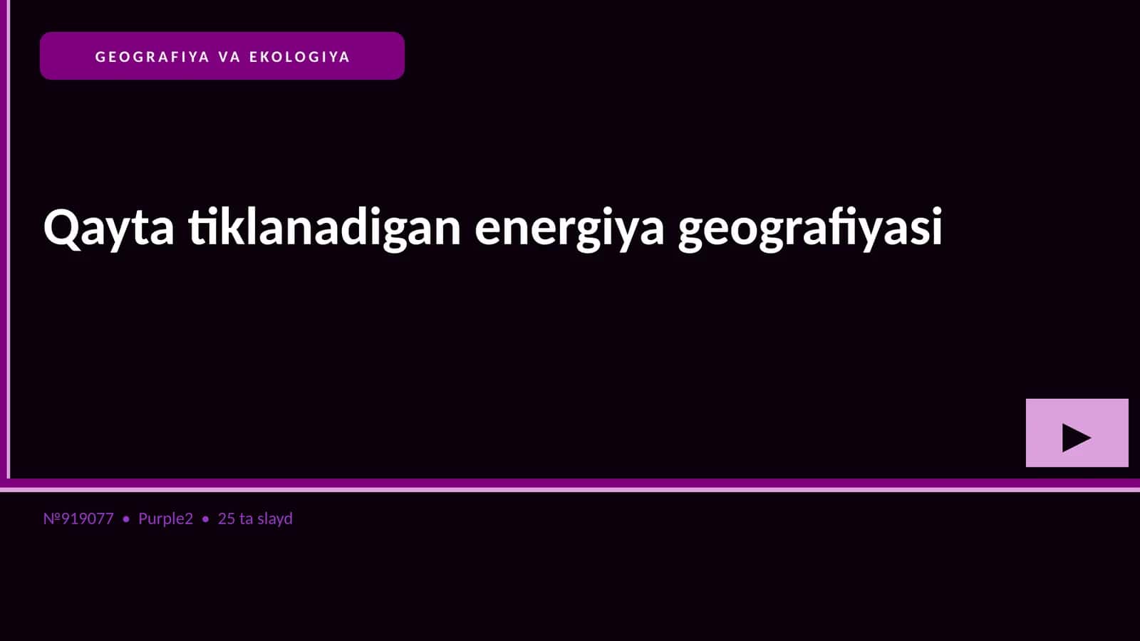 Qayta tiklanadigan energiya geografiyasi