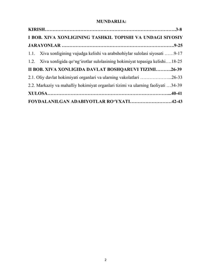 XIVA XONLIGI DAVLAT TUZUMI