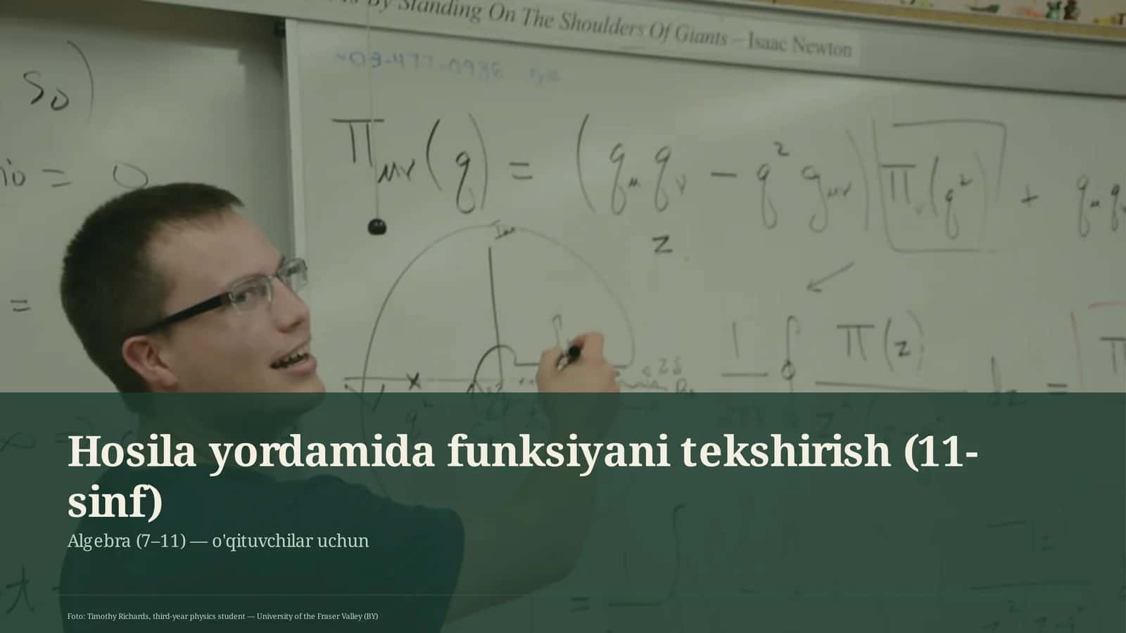 Hosila yordamida funksiyani tekshirish (11-sinf)