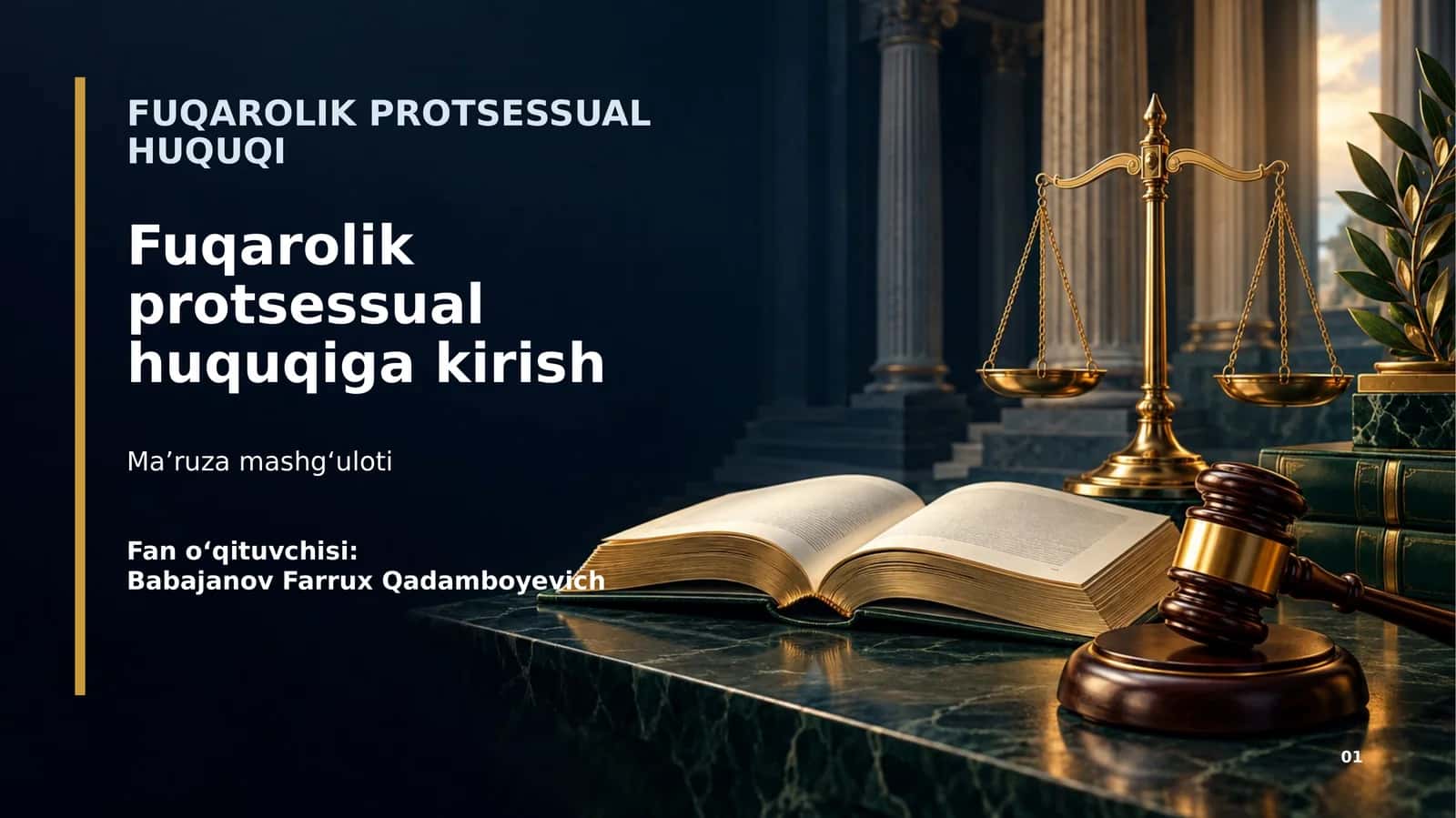 Fuqarolik protsessual huquqiga kirish