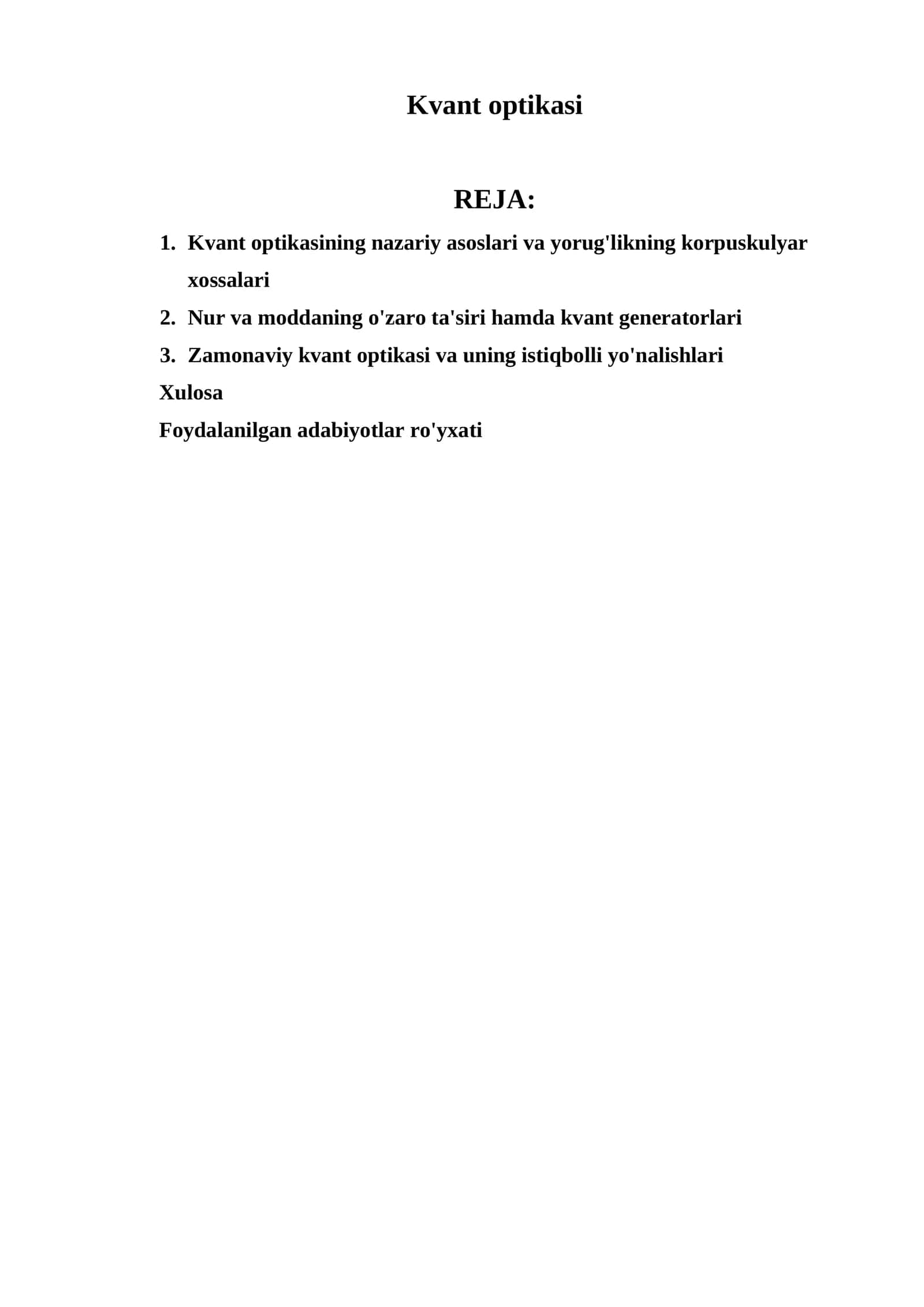 Kvant optikasi