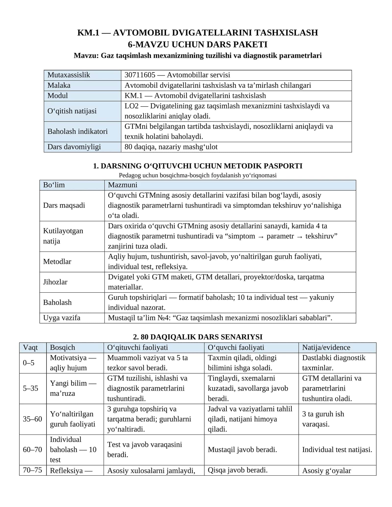 6_mavzu. Gaz_taqsimlash_mexanizmining_tuzilishi_va_diagnostik_parametrlari