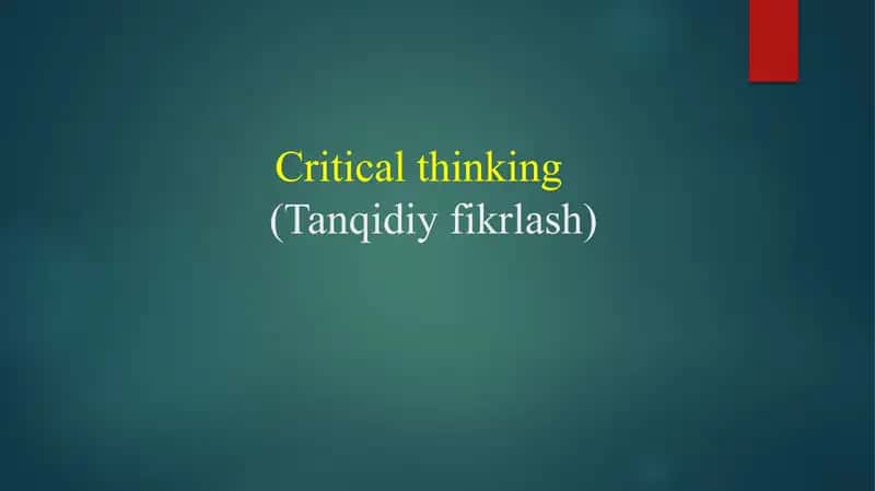 Tanqidiy fikrlash