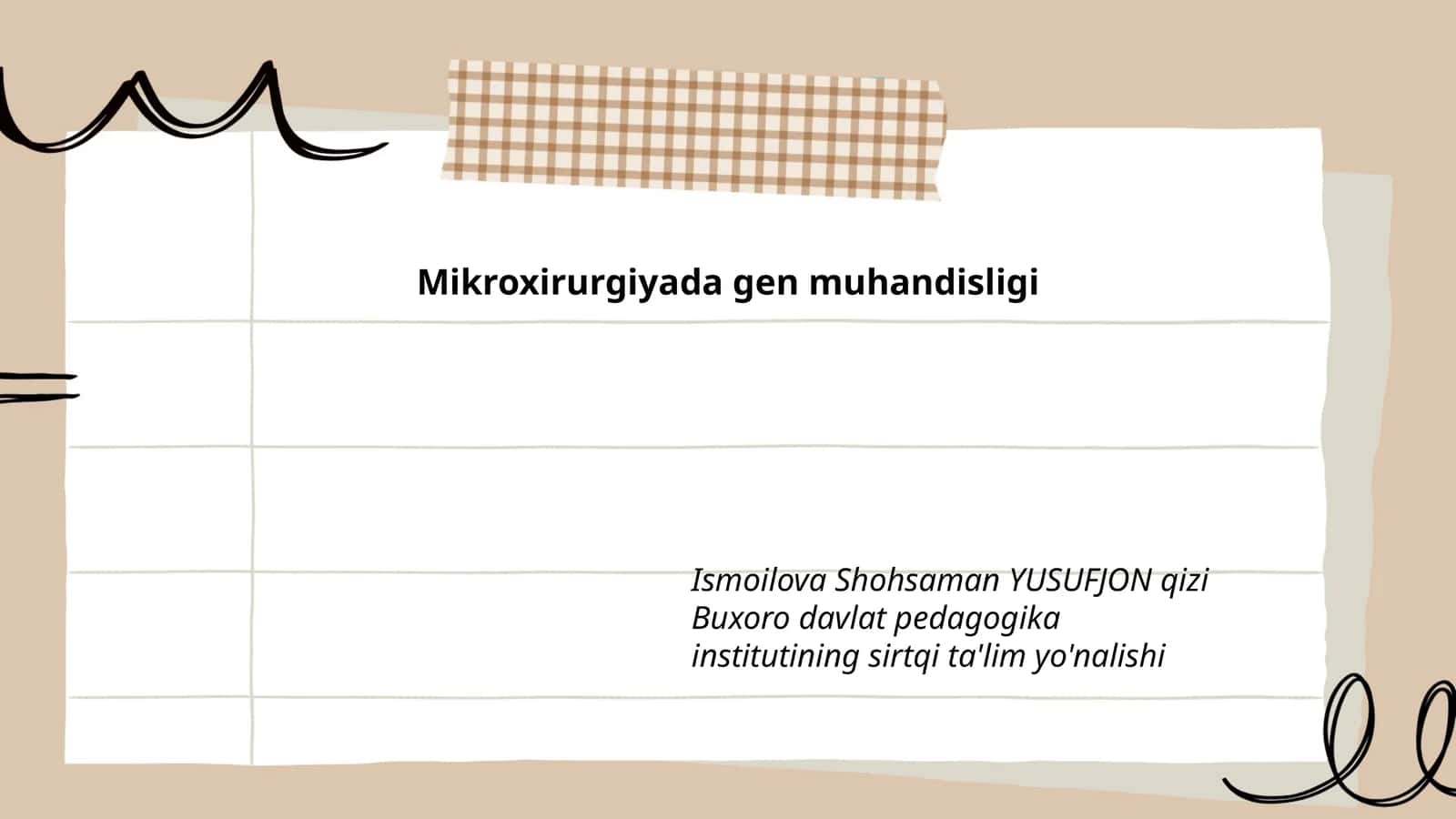 Mikroxirurgiyada gen muhandisligi