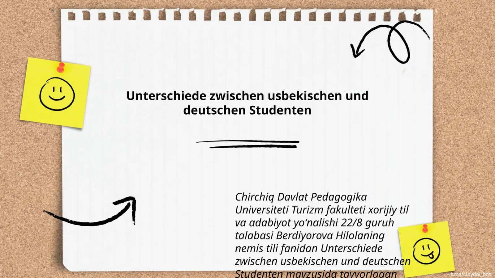 Unterschiede zwischen usbekischen und deutschen Studenten