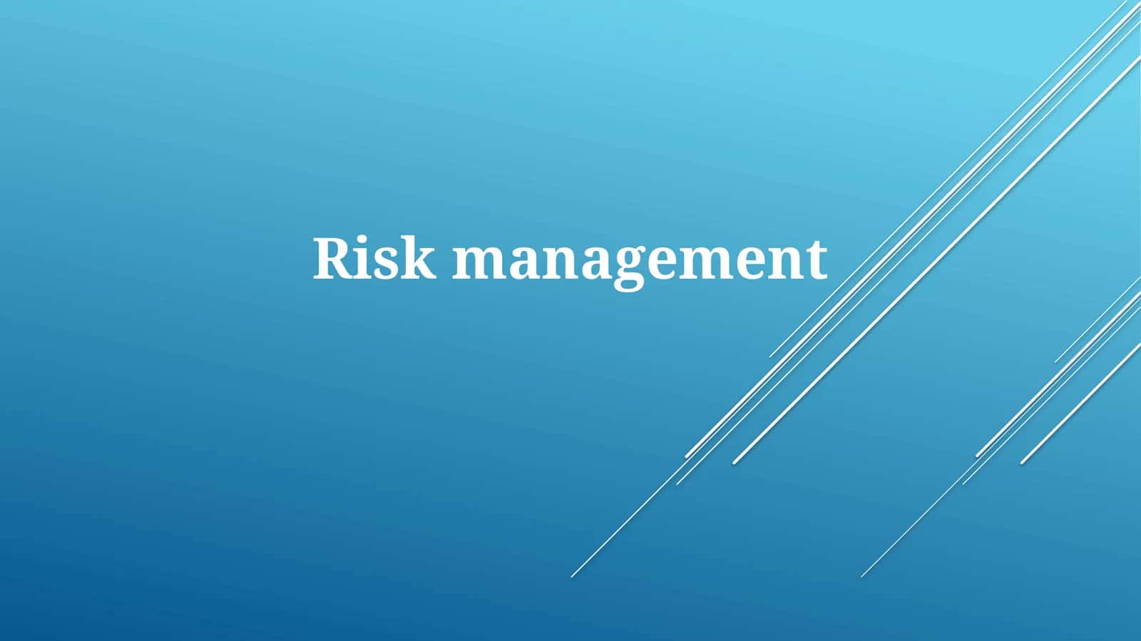 Risk Management