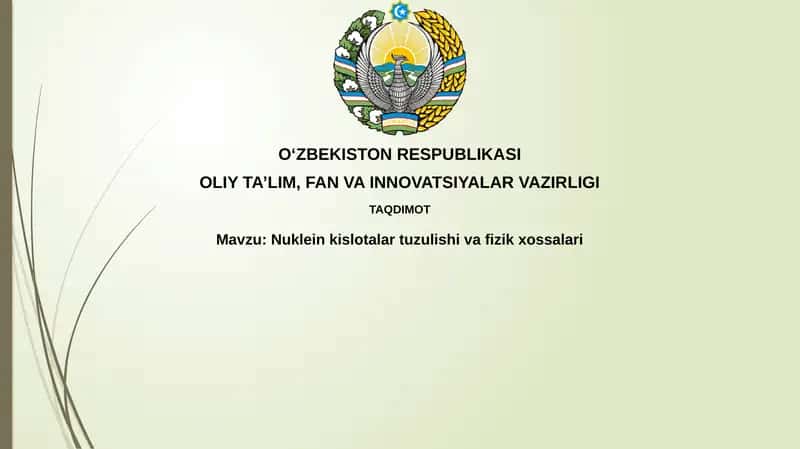 Nukleinkislotalartuzulishivafizikxossalari