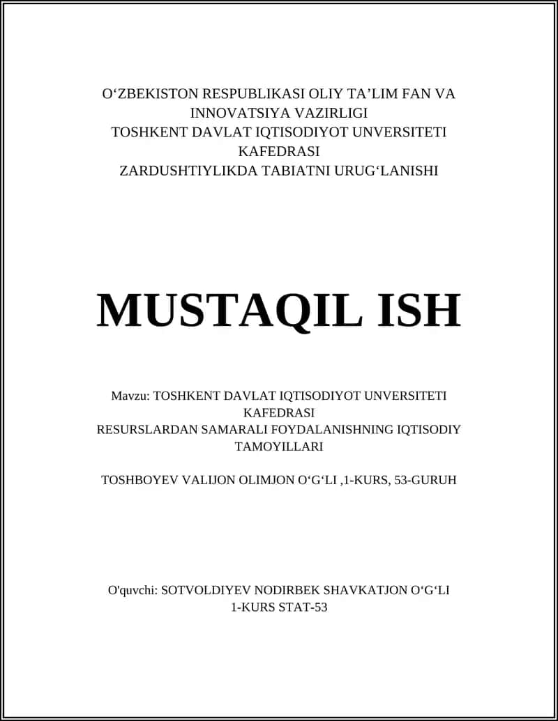 Resurslardan samarali foydalanishning nazariy asoslari