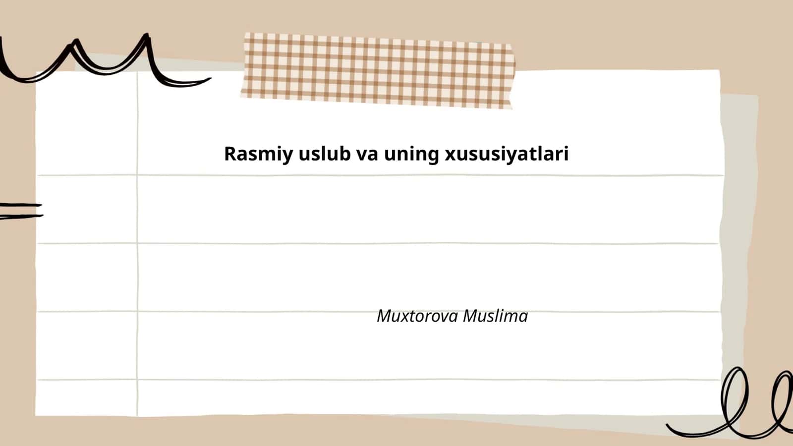 Rasmiy uslub va uning xususiyatlari