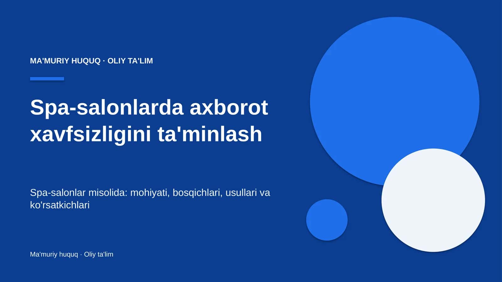 [Spa-salonlarda axborot xavfsizligini ta'minlash]