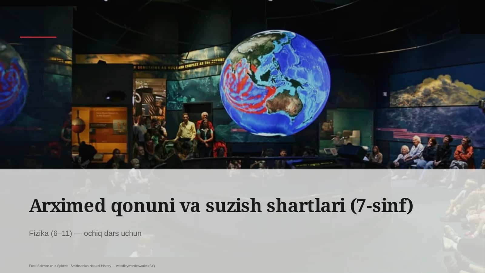 Fizika (6–11) — ochiq dars uchun
