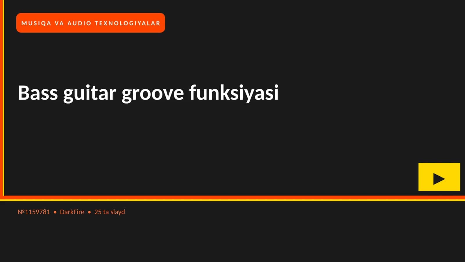 Bass guitar groove funksiyasi